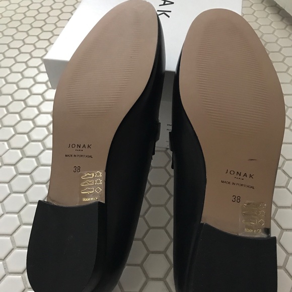 *NWT* JONAK Paris Black Leather Loafer - Picture 2 of 4